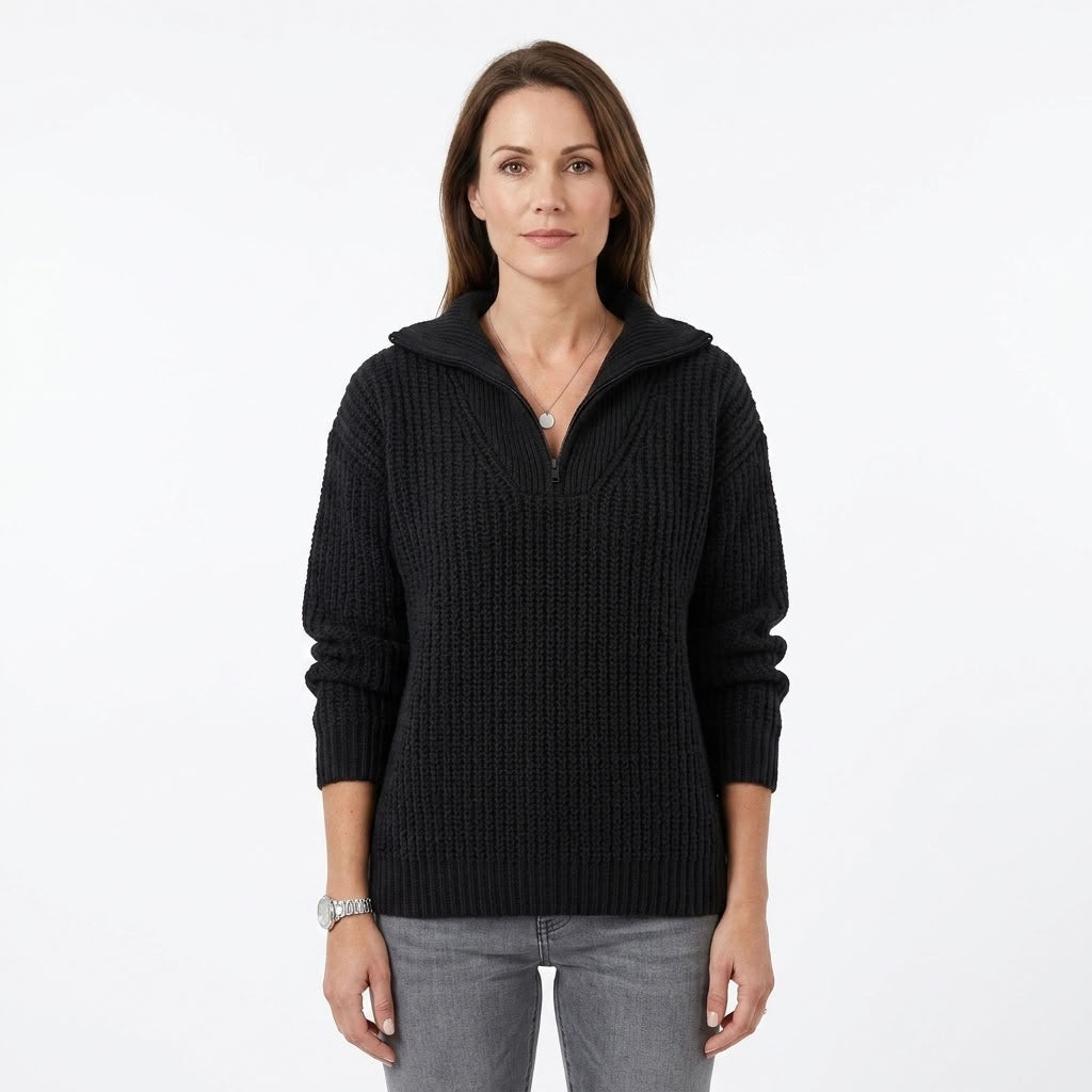 Jadeit | Elegancki i Wszechstronny sweter zapinany na zamek
