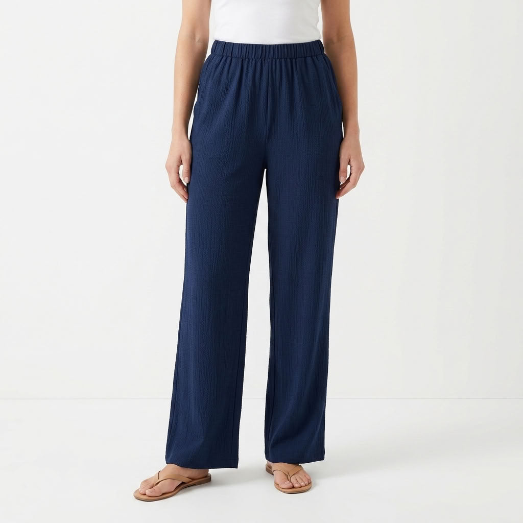Modern High Rise Wide Leg Pants For Women
