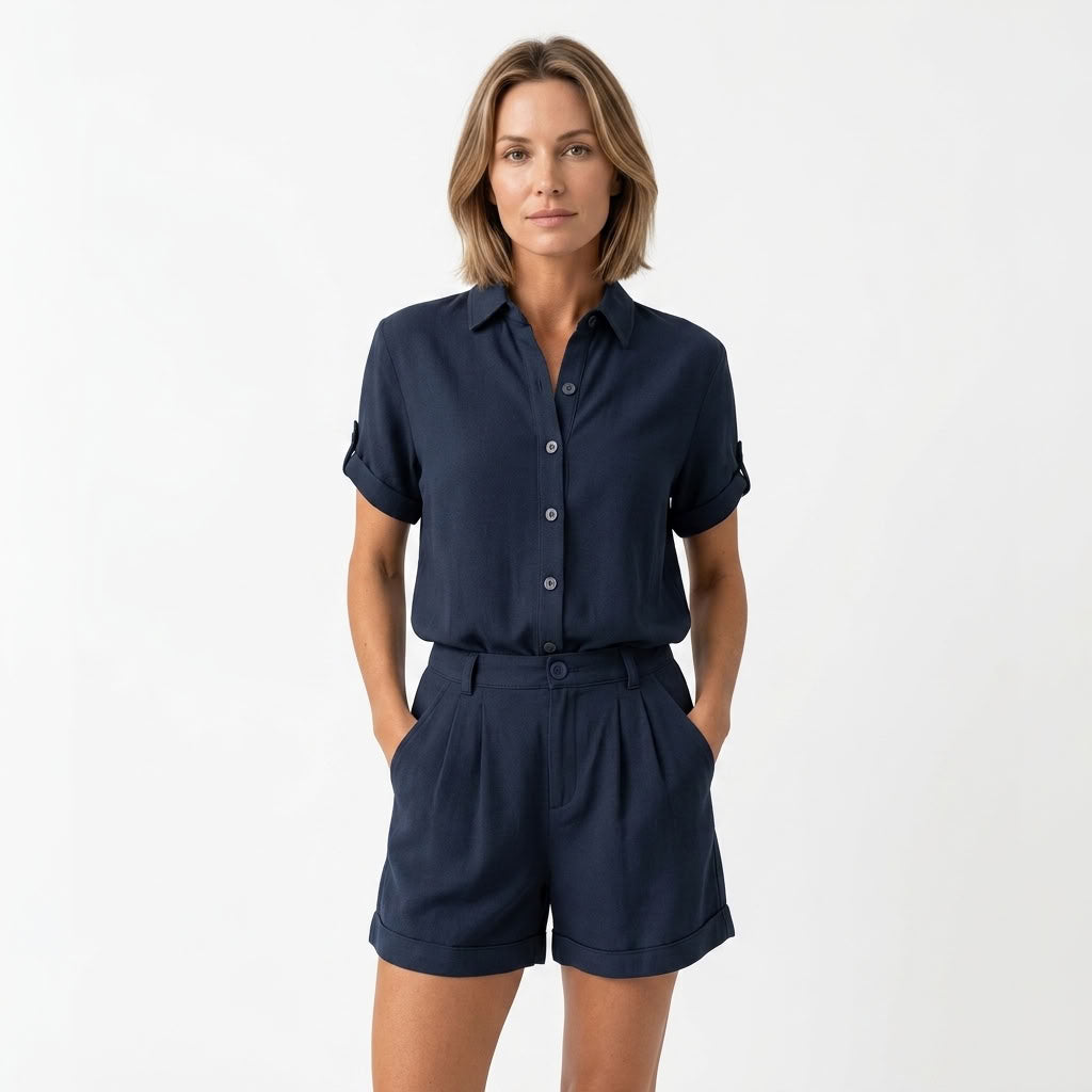 Lightweight Relaxed Two-Piece Set For Women