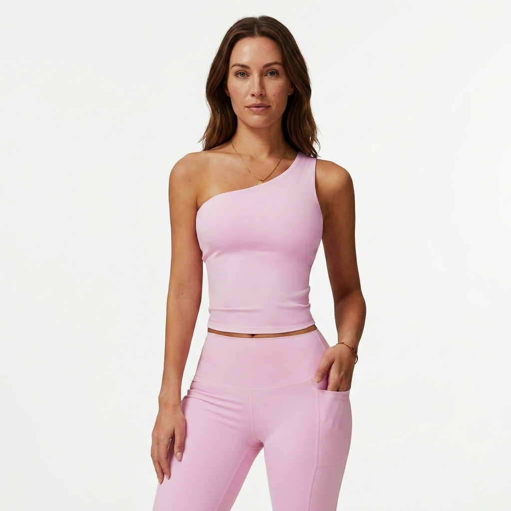 One-Shoulder Push-Up Sports Bra For Women