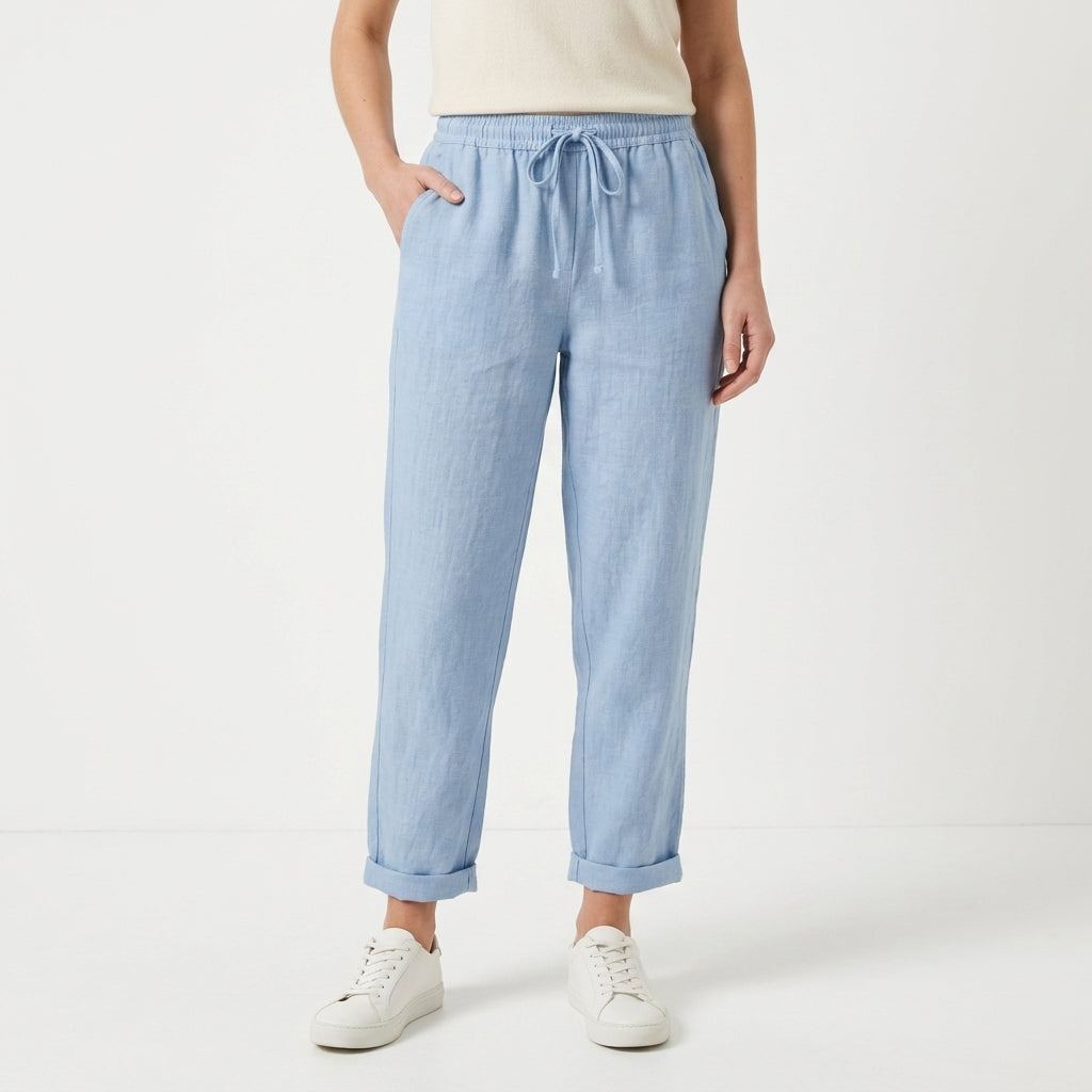 Straight Leg High Waist Pants For Women
