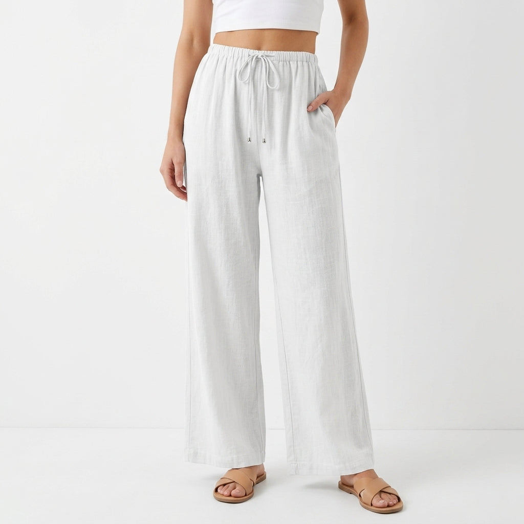 Relaxed Drawstring Casual Pants For Women