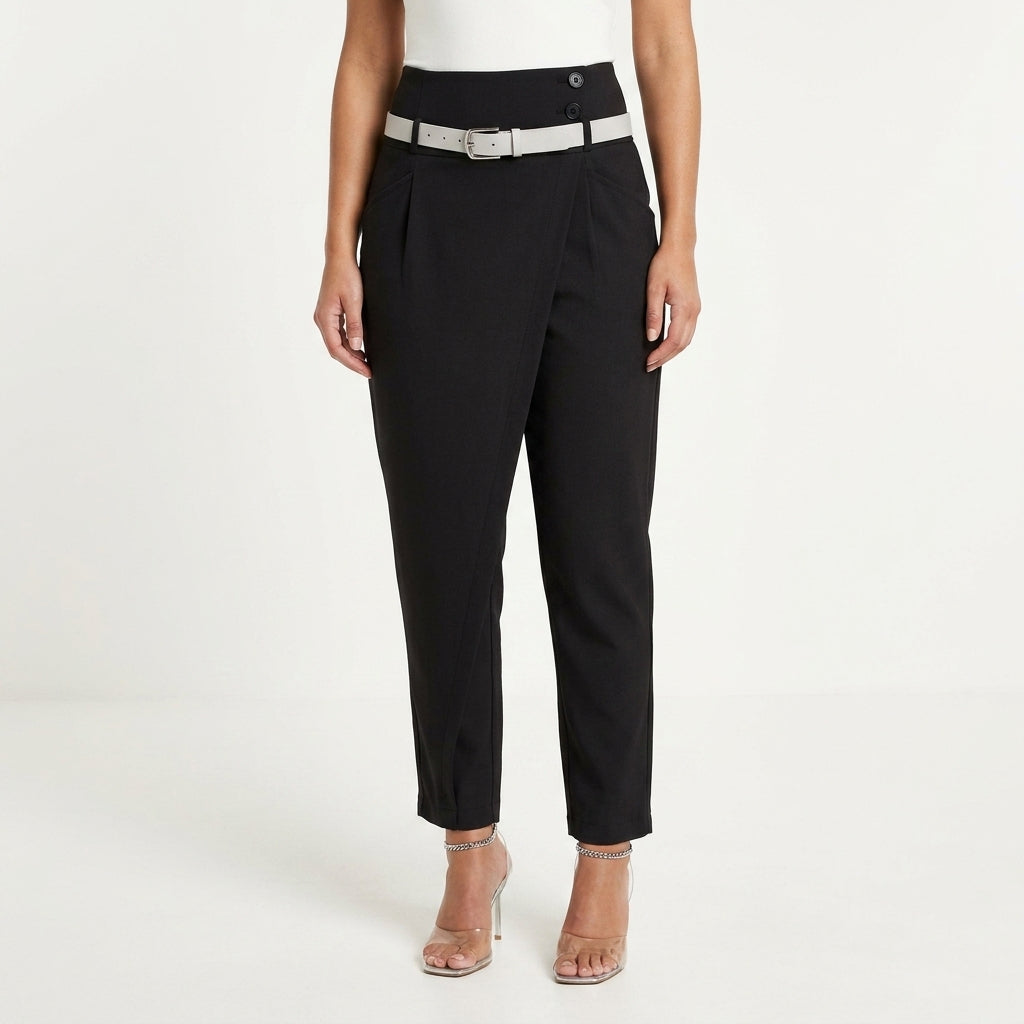 Asymmetrical High Waist Statement Pants For Women
