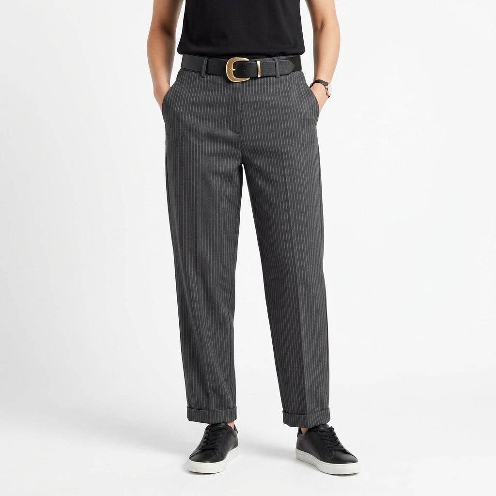 Classic Straight High Waist Pants For Women
