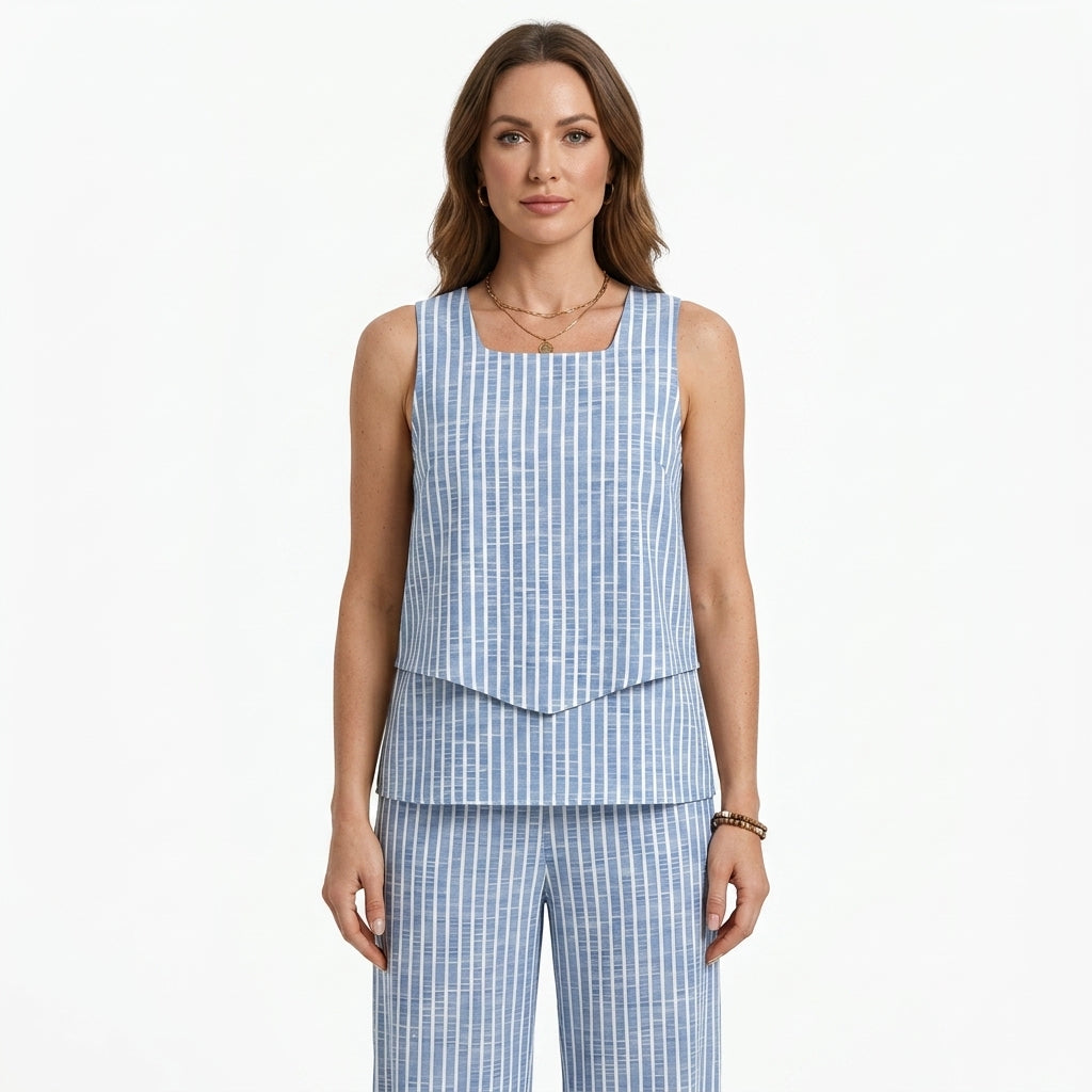 Botanical Print Two Piece Set For Women