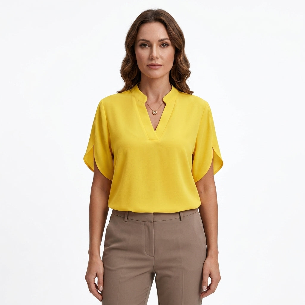 Loose V-Neck Shirt For Women