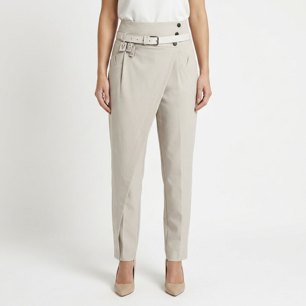 Asymmetrical High Waist Statement Pants For Women