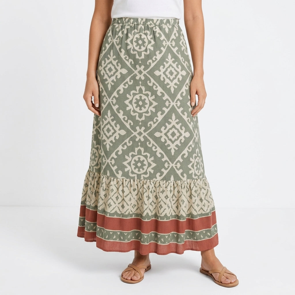 Printed Wide Leg Casual Pants For Women