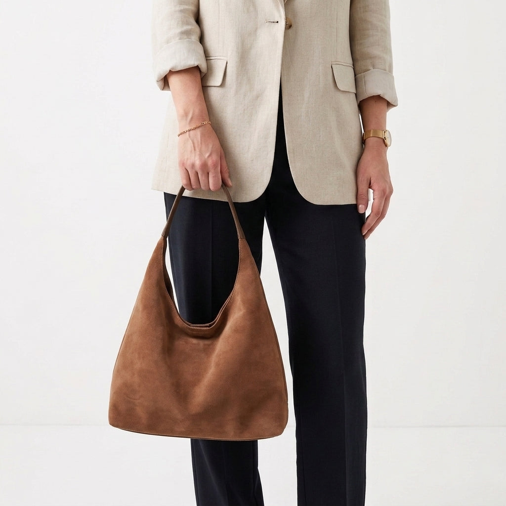 Nubuck Leather Shoulder Bag For Women