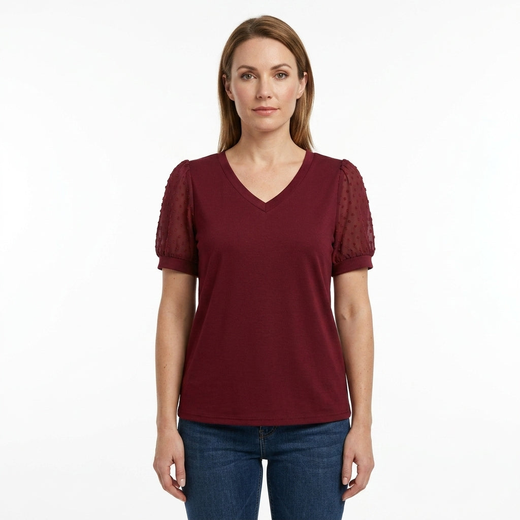 Lightweight V-Neck Top For Women
