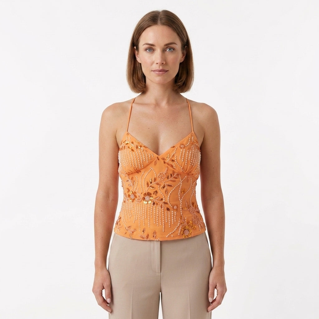 Sequin Camisole Top For Women