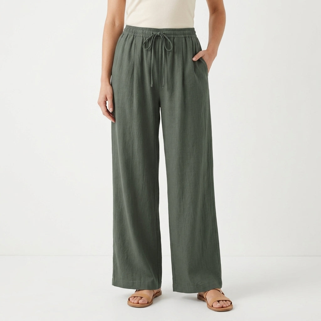 Relaxed Drawstring Casual Pants For Women