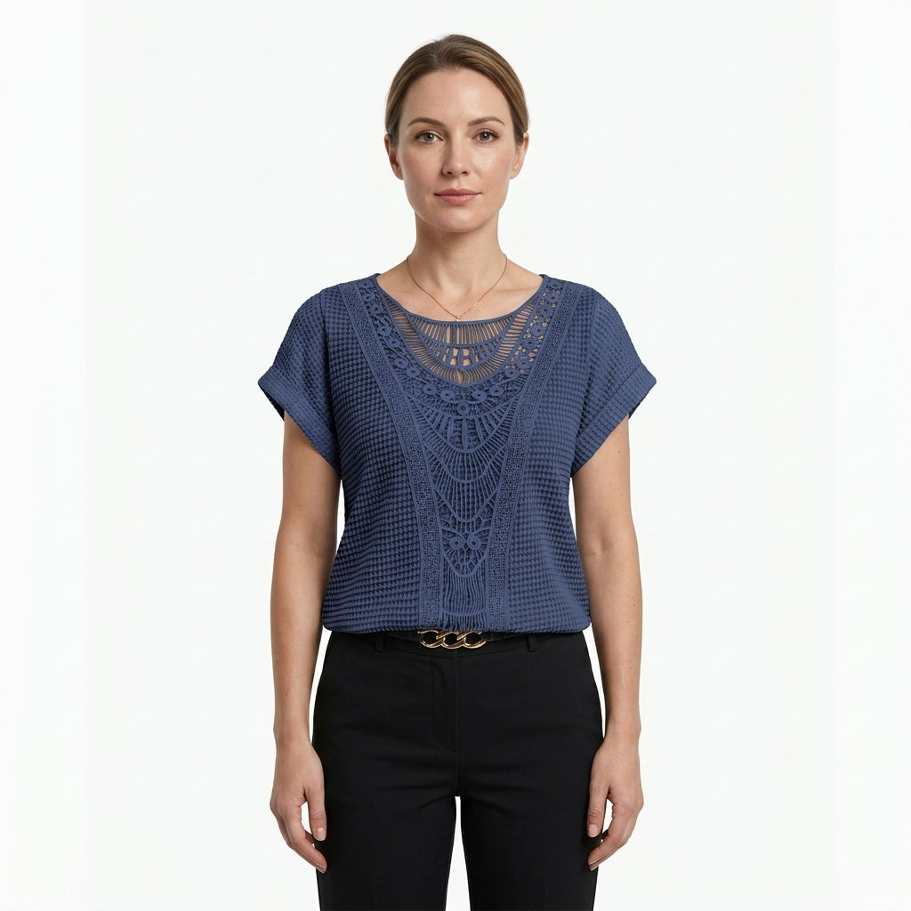 Lace Detail Ibiza Style Blouse For Women