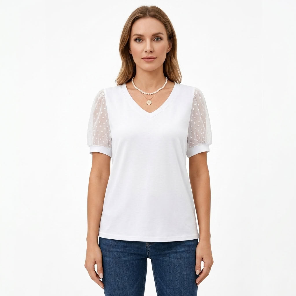 Lightweight V-Neck Top For Women