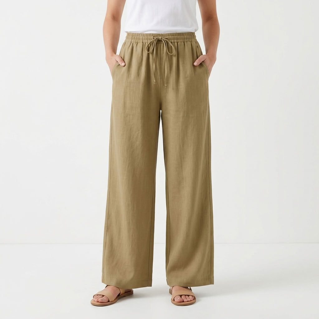 Relaxed Drawstring Casual Pants For Women