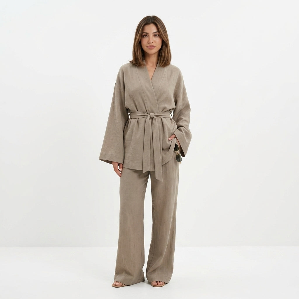 Kimono Style Two-Piece Summer Set For Women