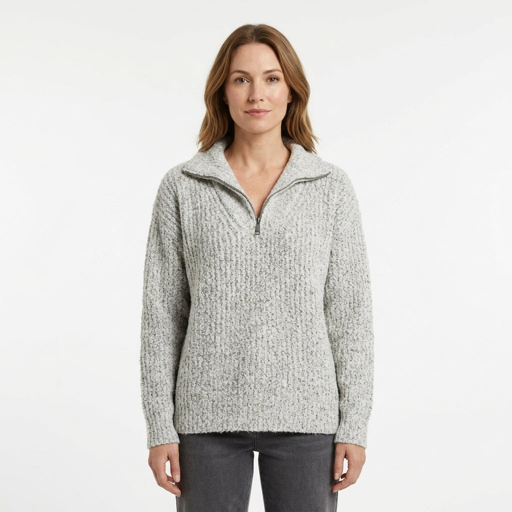 Jadeit | Elegancki i Wszechstronny sweter zapinany na zamek
