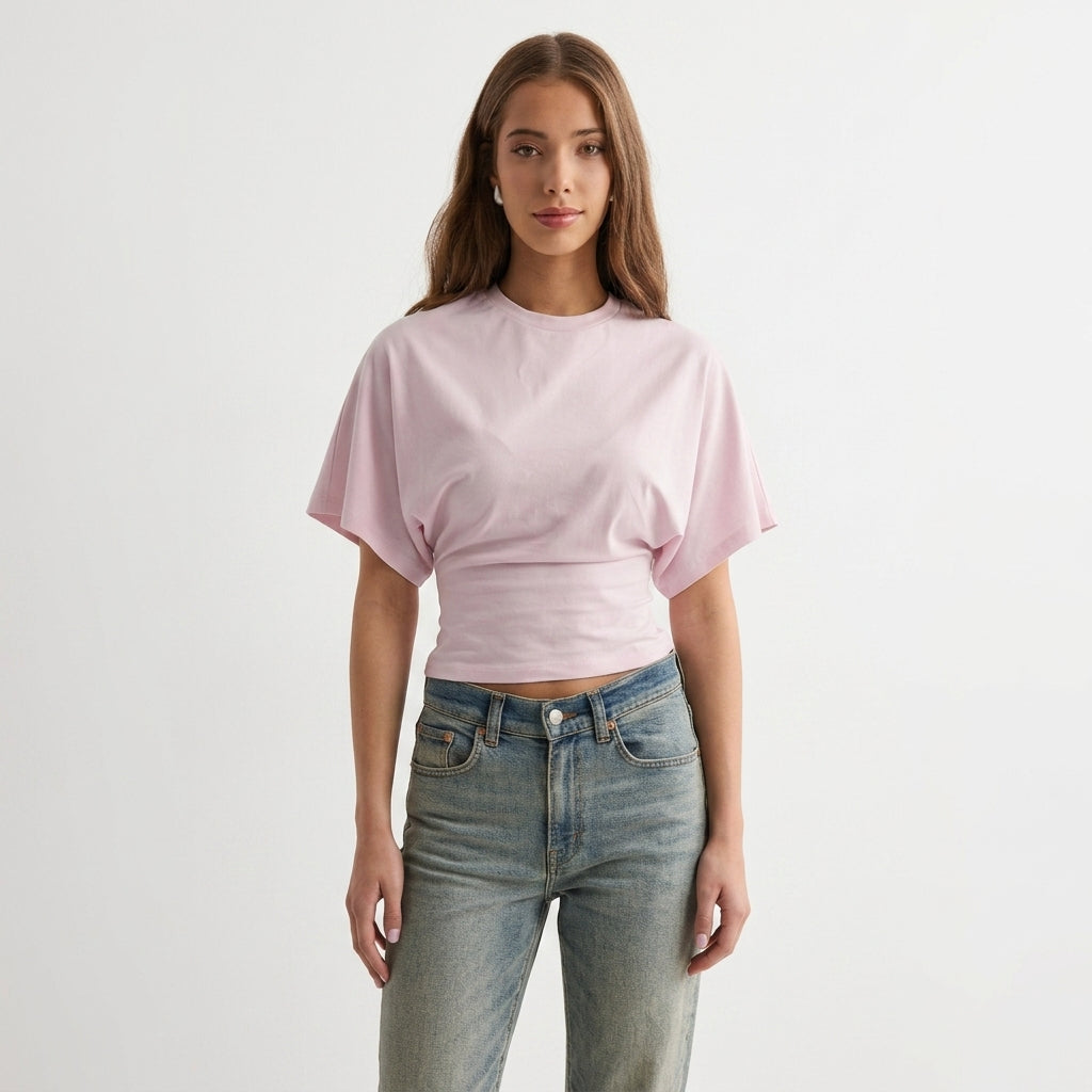 Cropped Wide Sleeve Top For Women