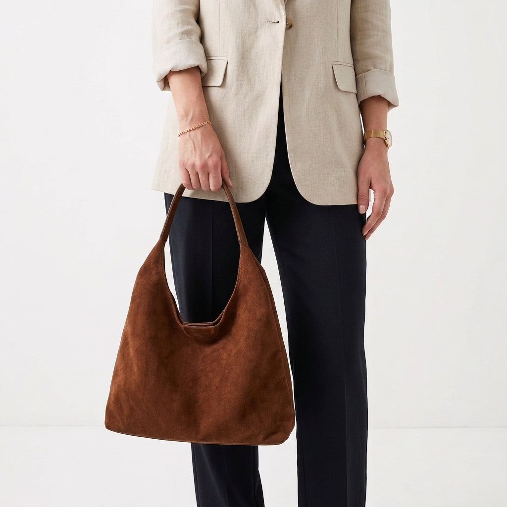 Nubuck Leather Shoulder Bag For Women
