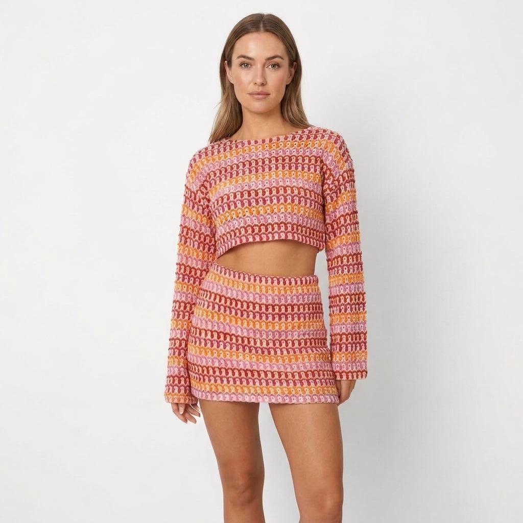 Puff Sleeve Two-Piece Summer Set For Women