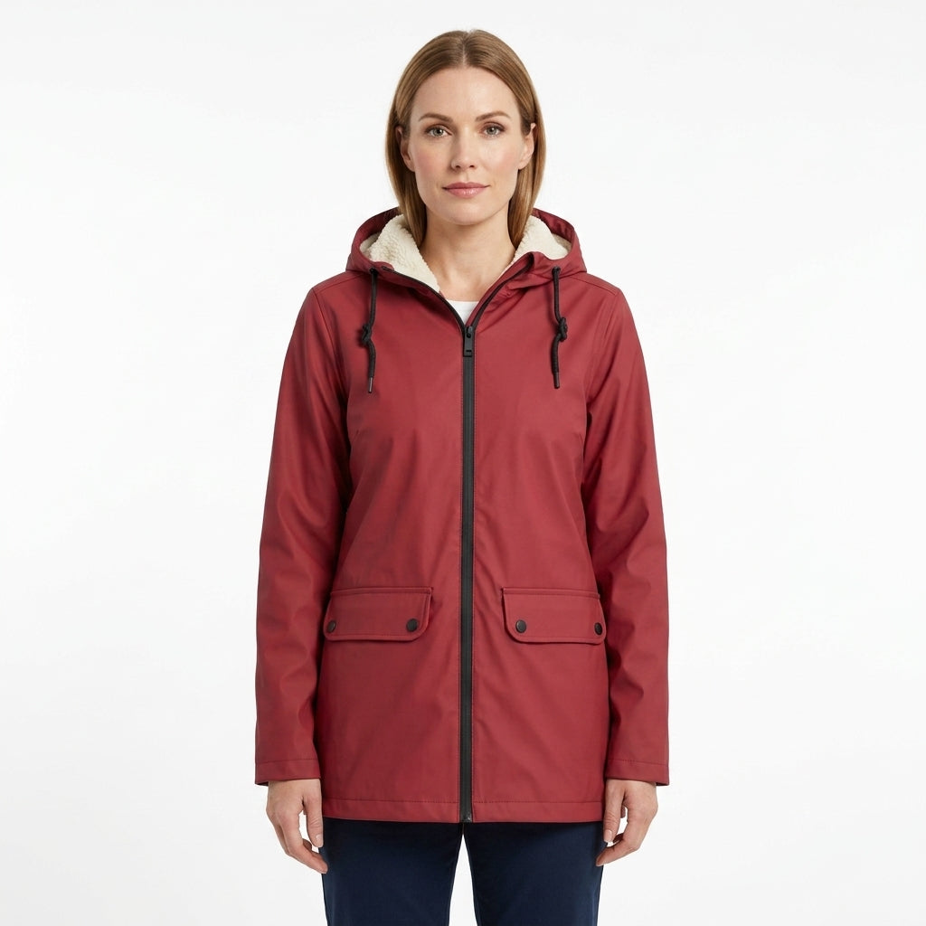 Faux Fur Lined Waterproof Puffer Jacket For Women