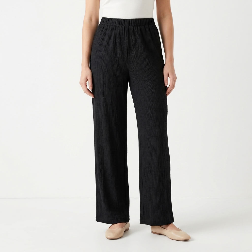 Modern High Rise Wide Leg Pants For Women
