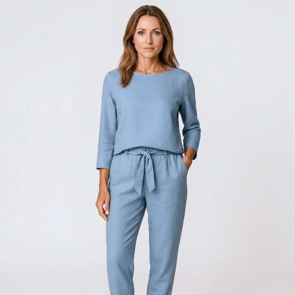 Women’s Vintage-Inspired Relaxed Two-Piece Outfit Set