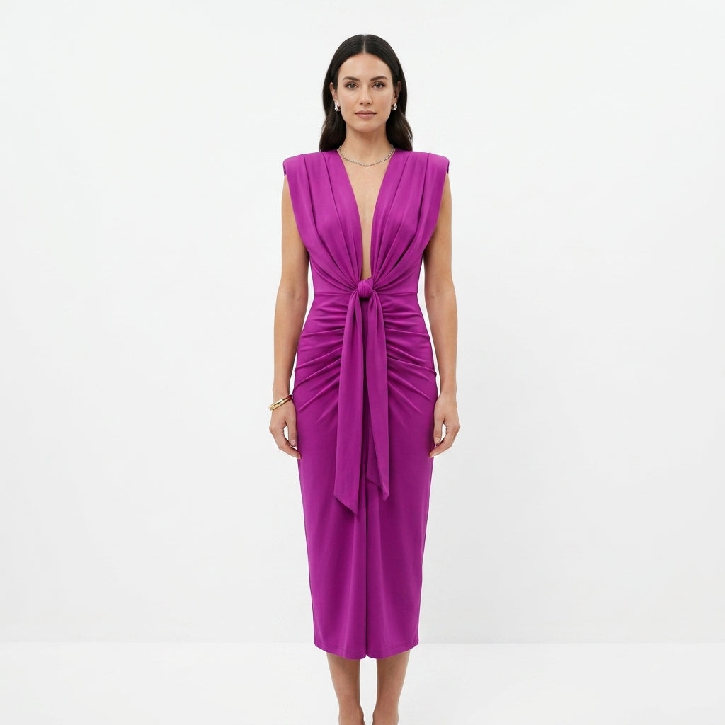 Elegant Pleated Dress For Women