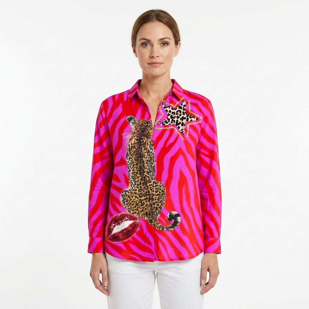 Long Sleeve Floral Blouse For Women