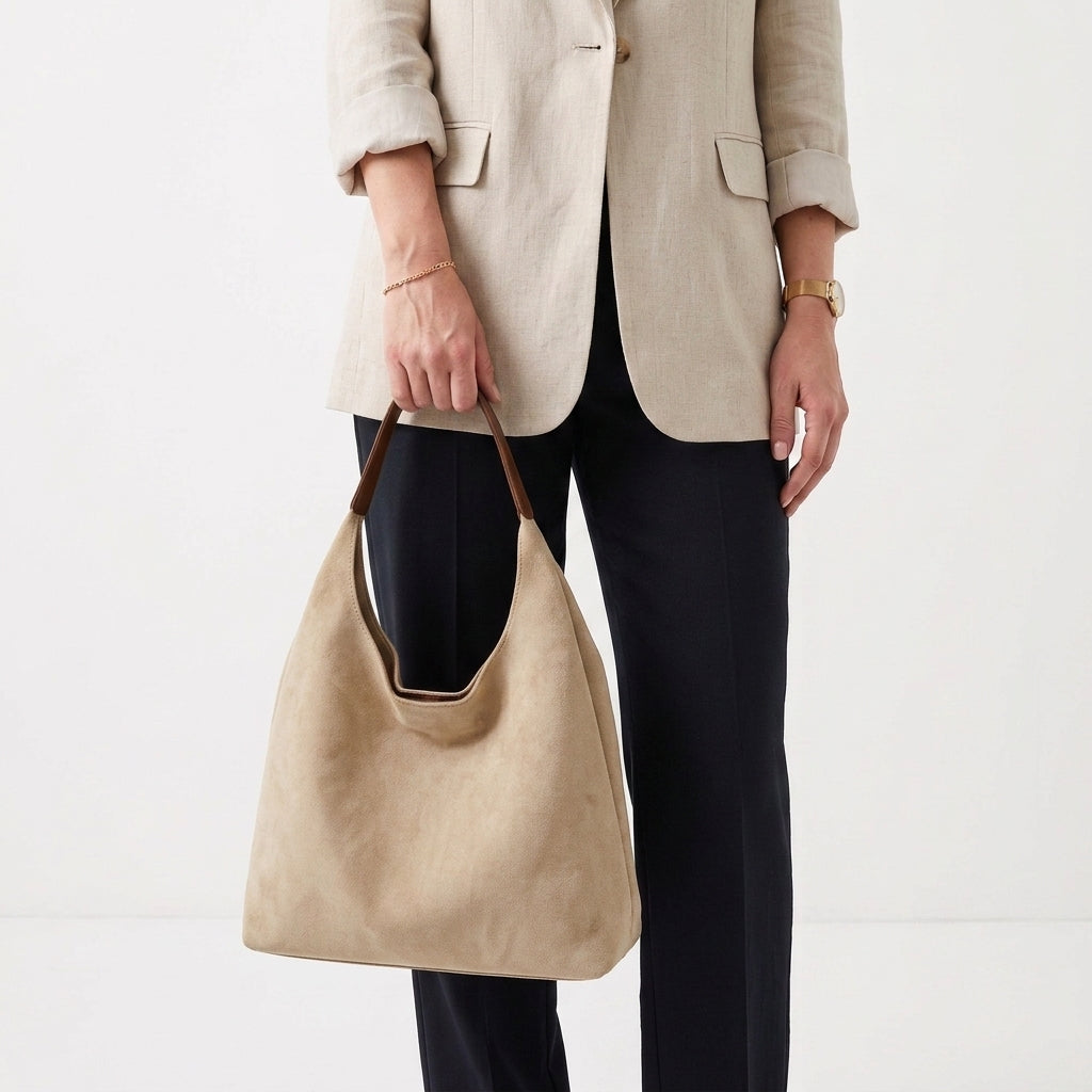 Nubuck Leather Shoulder Bag For Women