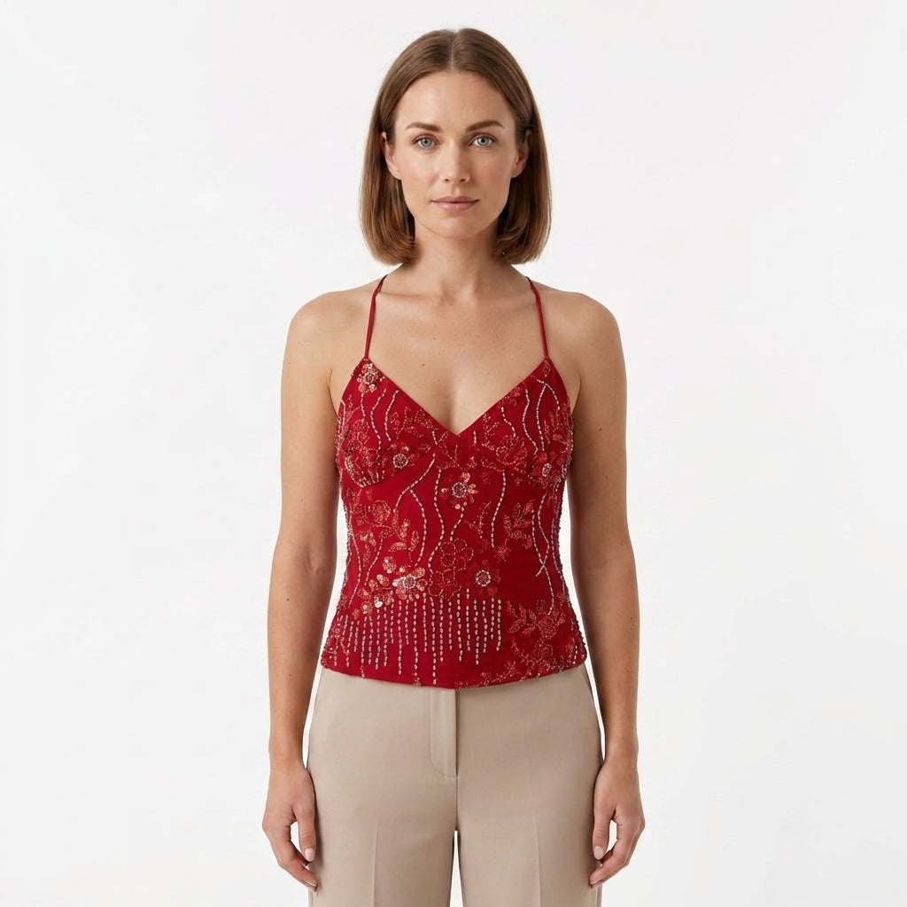 Sequin Camisole Top For Women