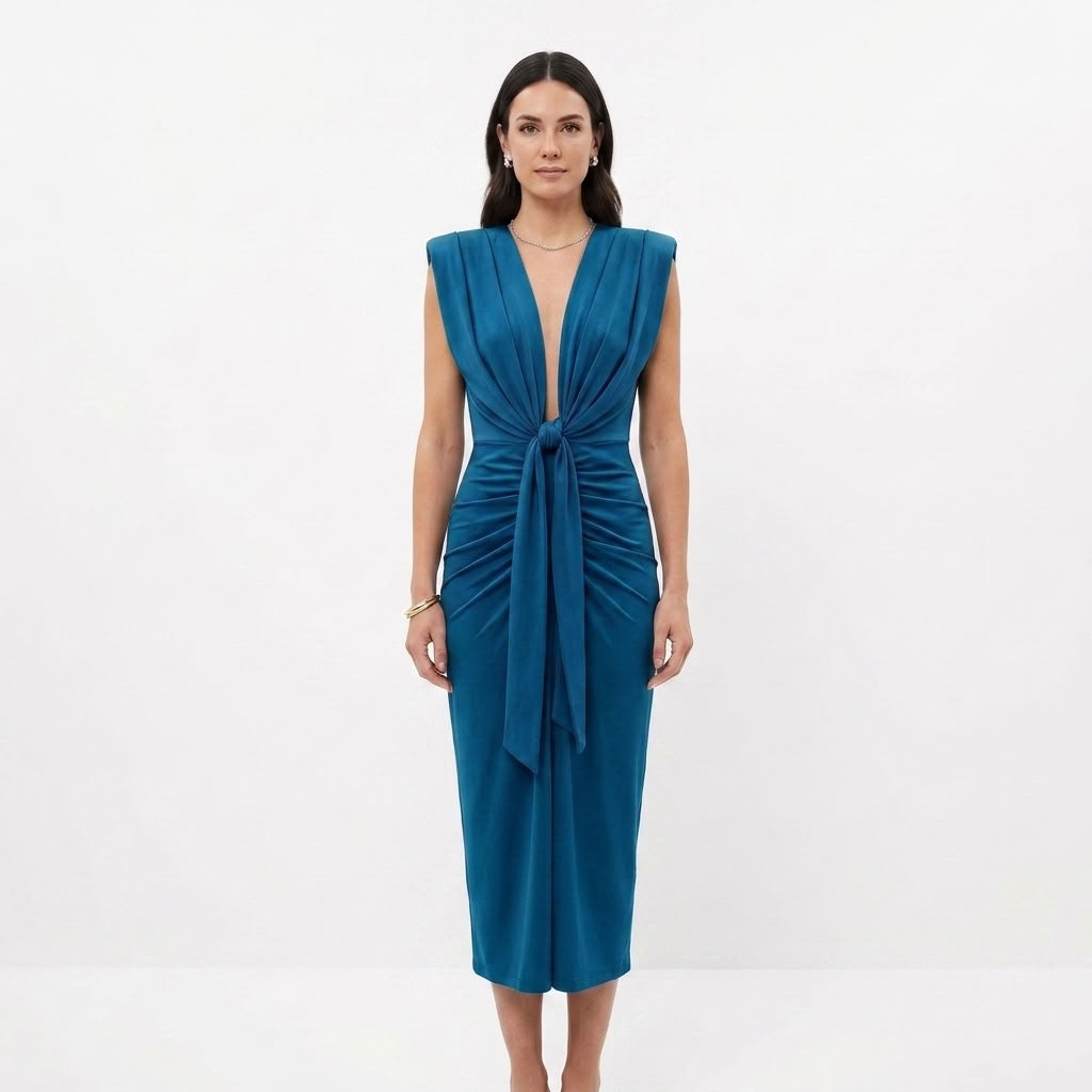 Elegant Pleated Dress For Women