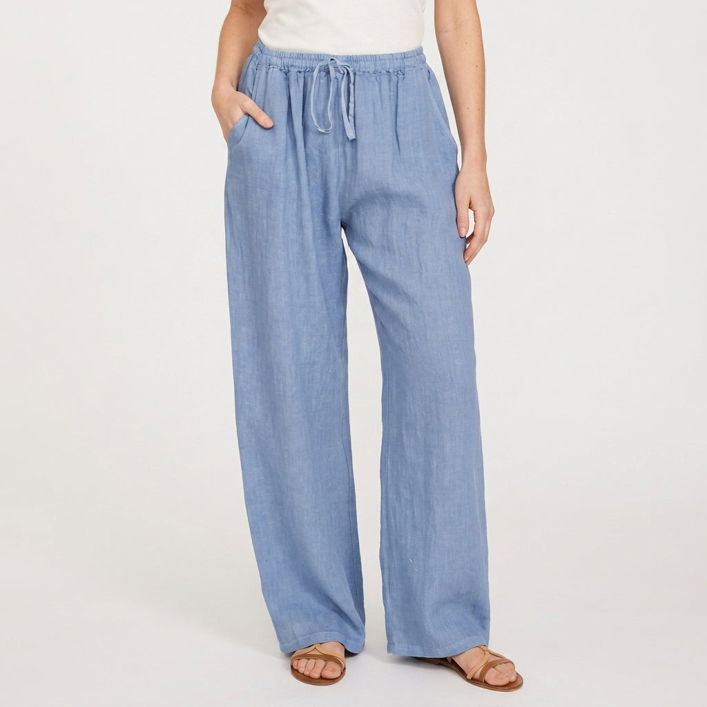 Lightweight Elastic Waist Summer Pants For Women