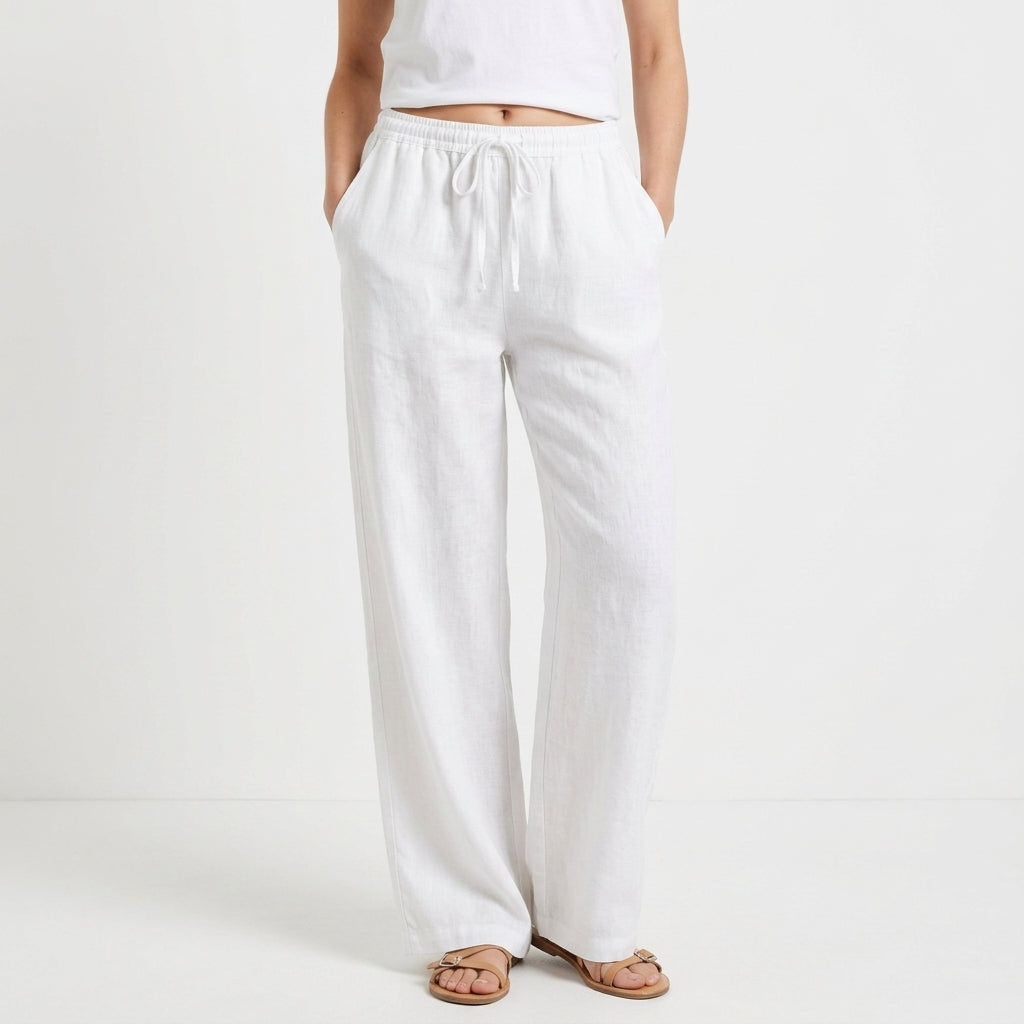 Lightweight Elastic Waist Summer Pants For Women