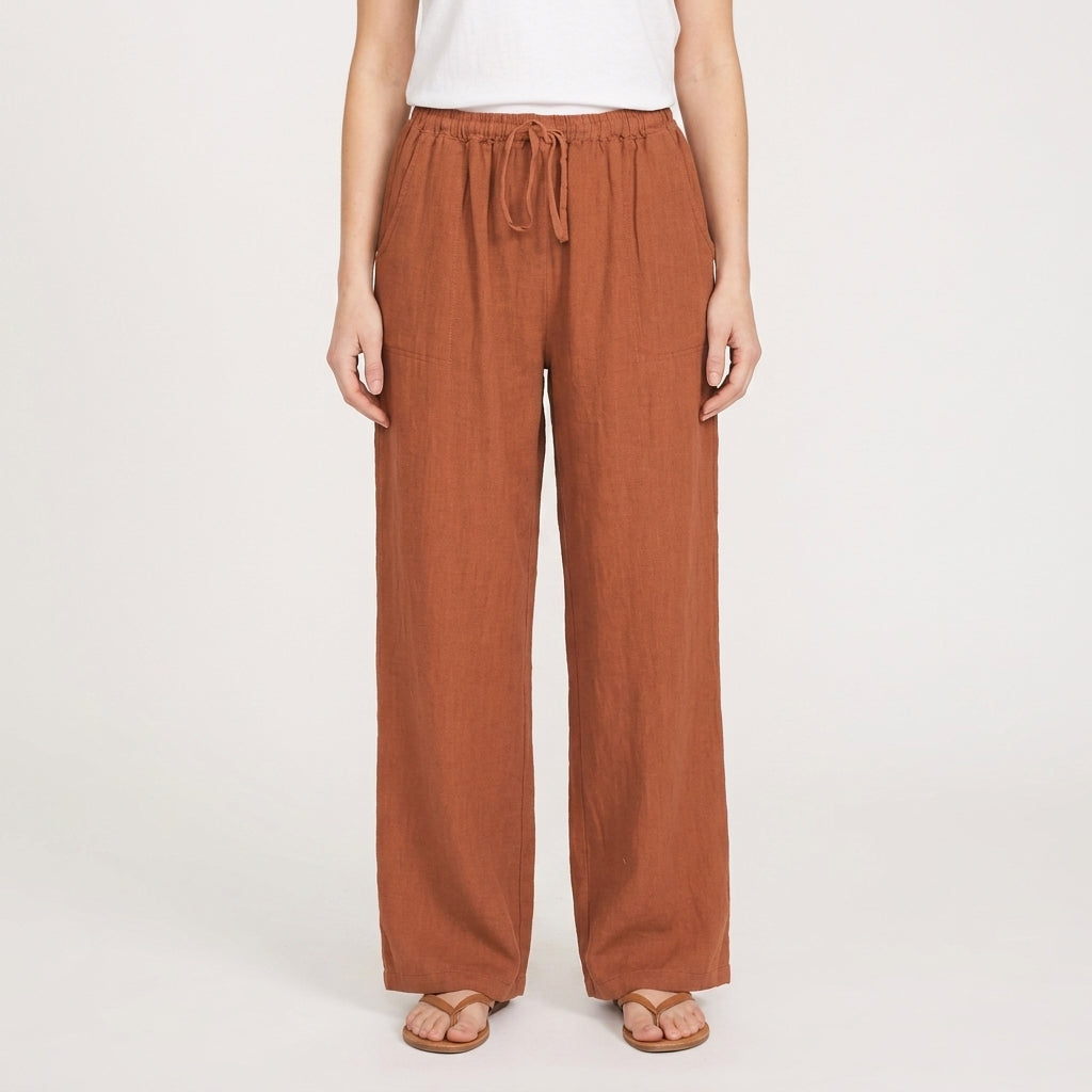 Lightweight Elastic Waist Summer Pants For Women