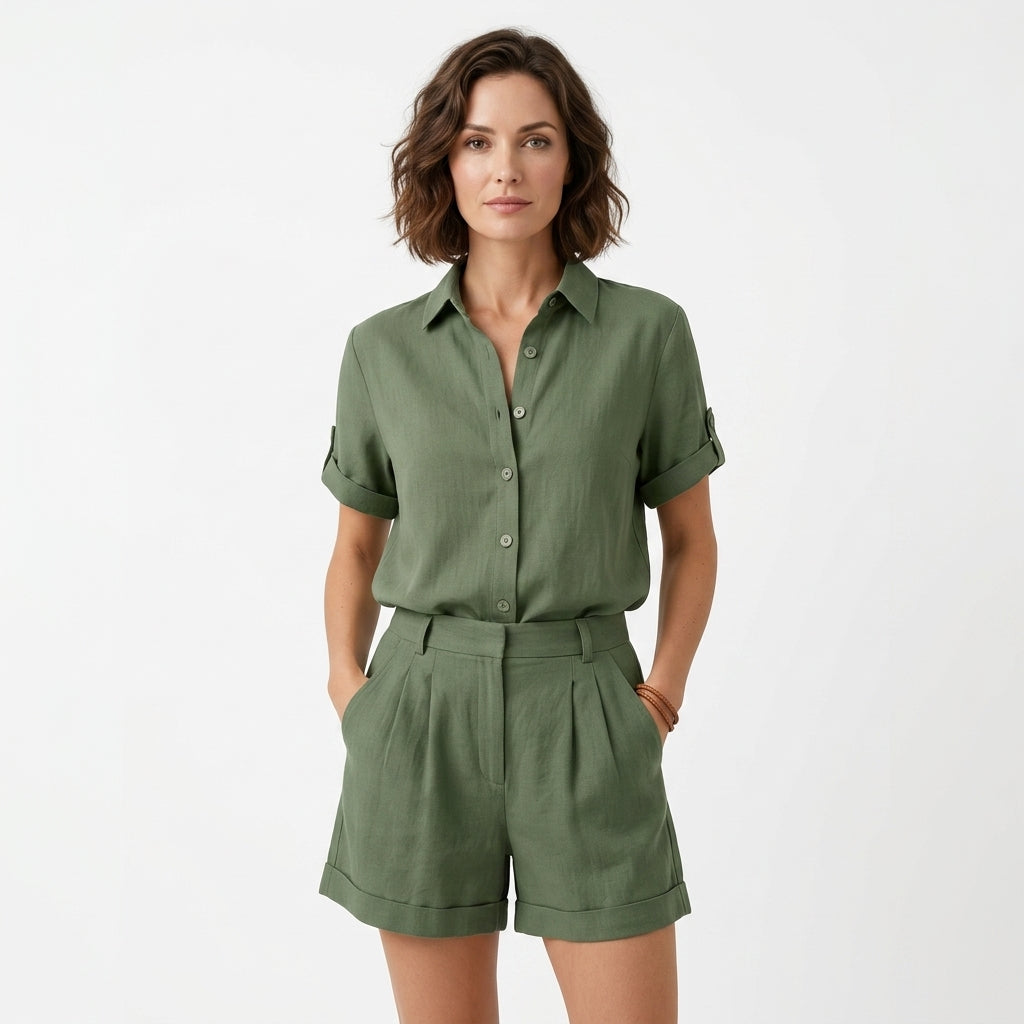 Lightweight Relaxed Two-Piece Set For Women