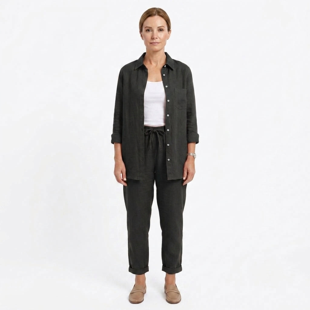 Long Sleeve Top And Pants Set For Women