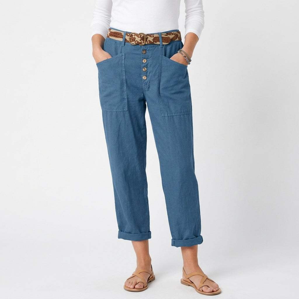 High Waist Utility Pants For Women