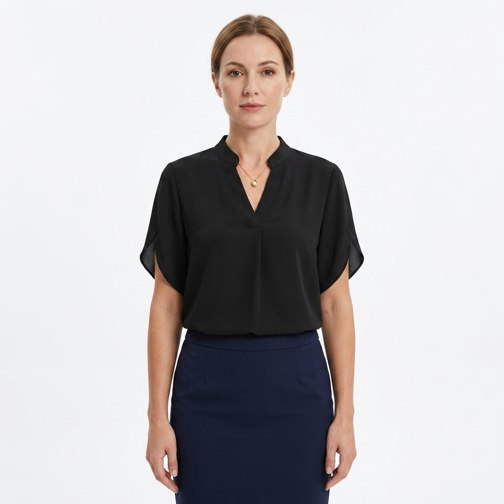 Loose V-Neck Shirt For Women