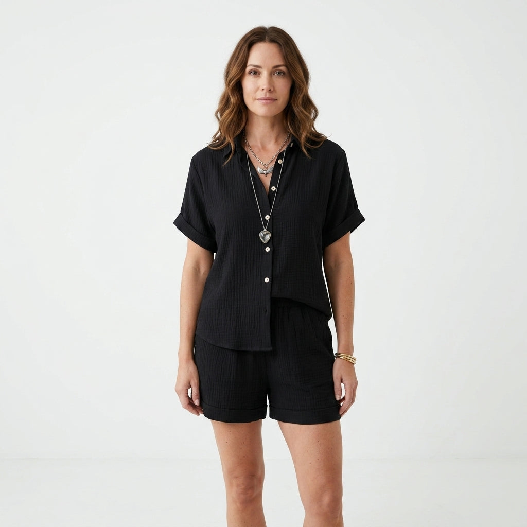 Lightweight Relaxed Two-Piece Set For Women