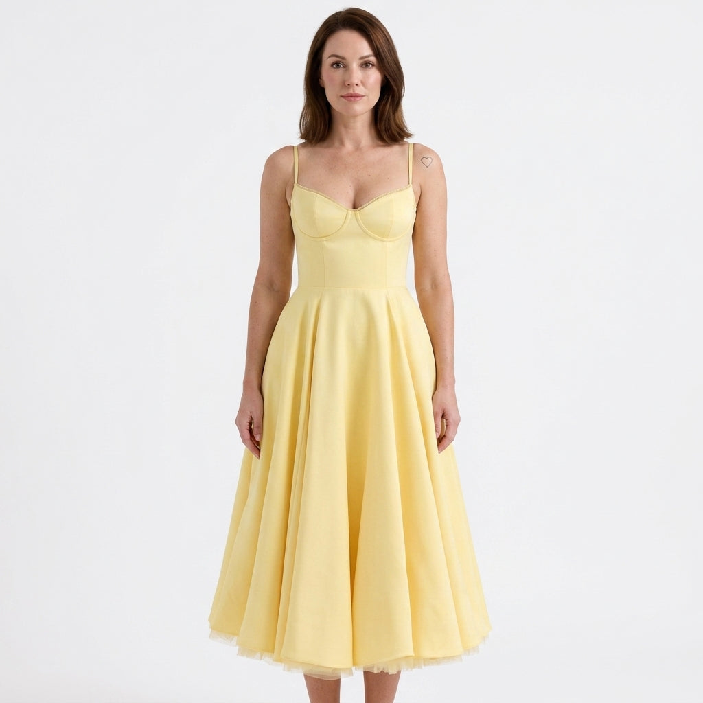 Stretch Day Dress With Hidden Pockets For Women