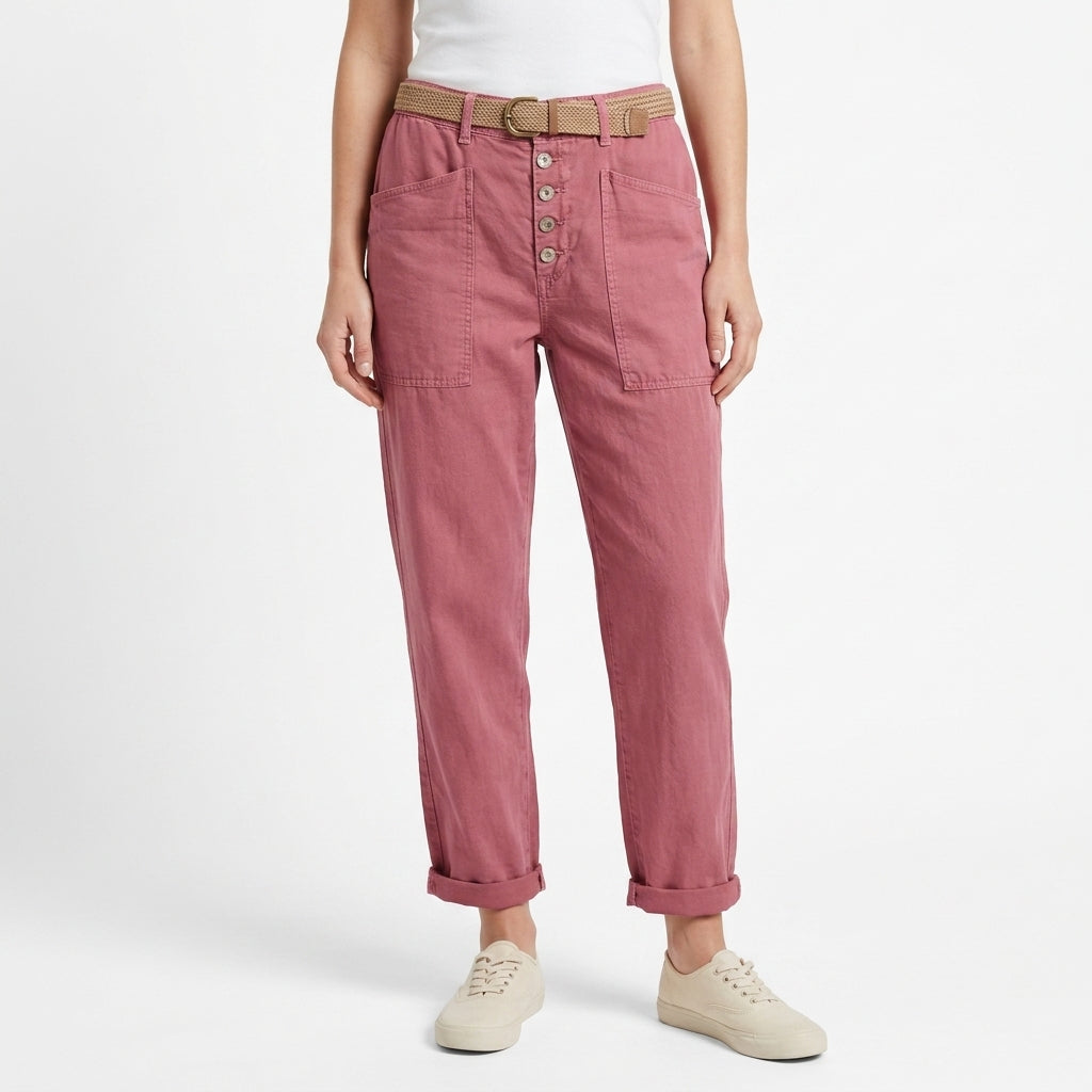 High Waist Utility Pants For Women