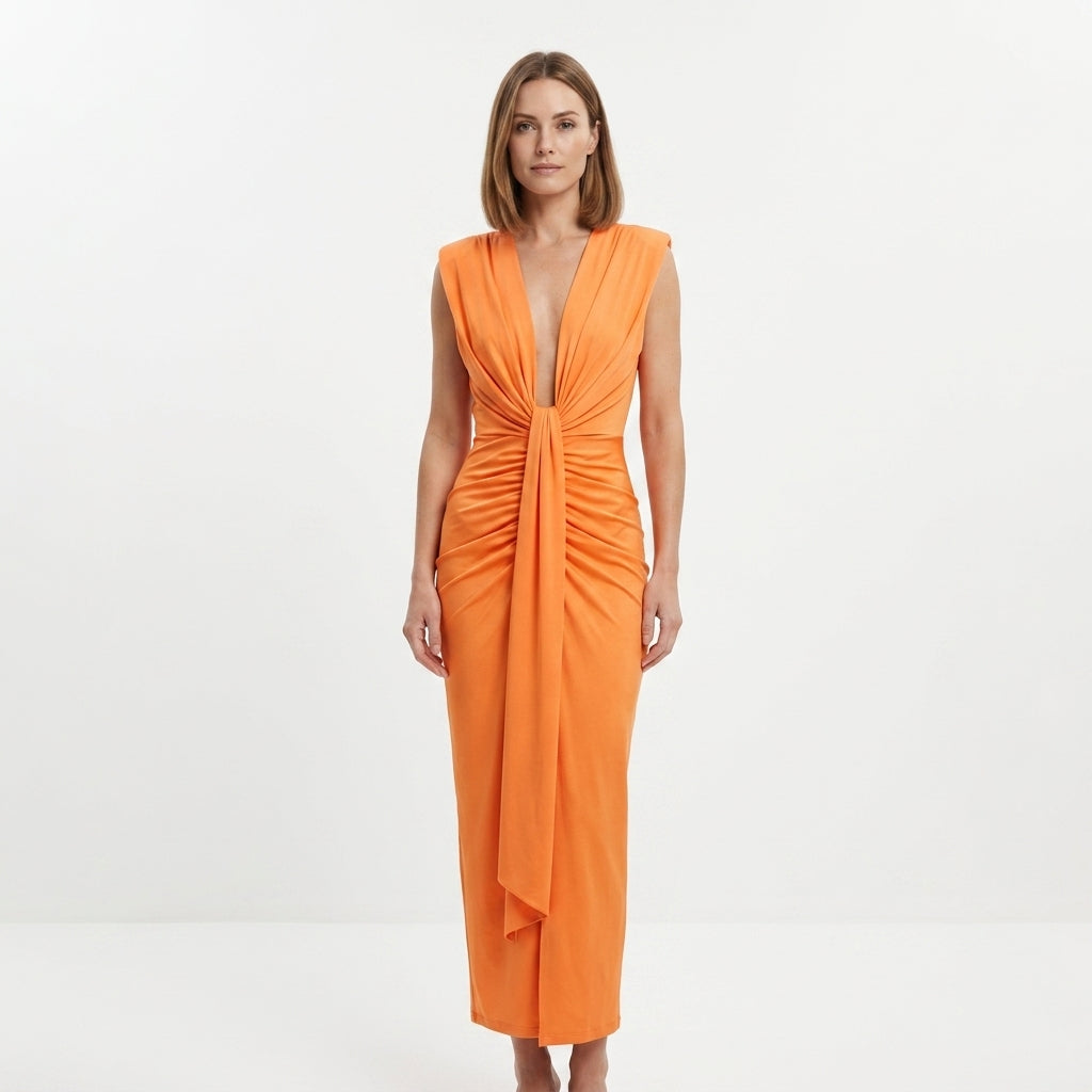 Elegant Pleated Dress For Women