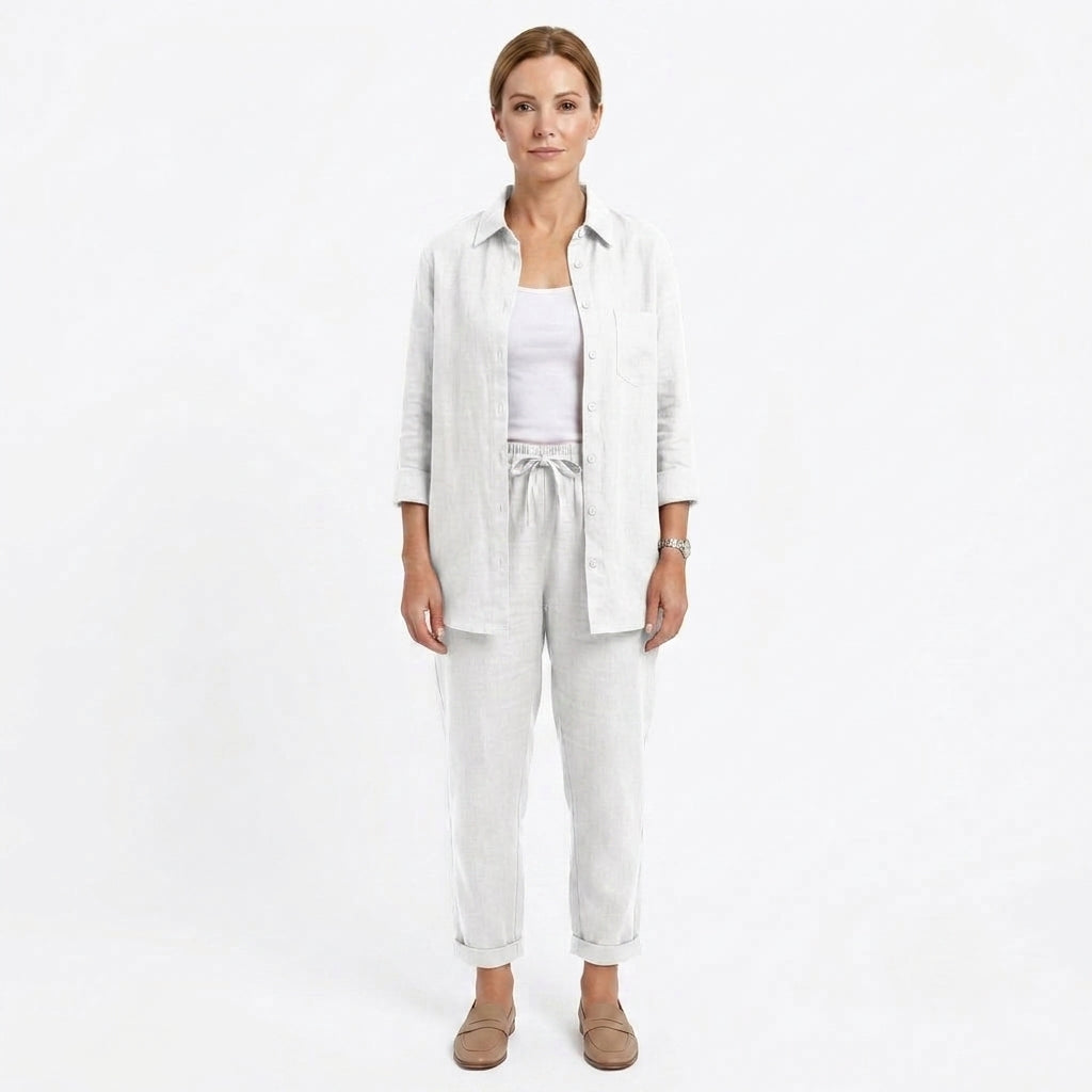 Long Sleeve Top And Pants Set For Women