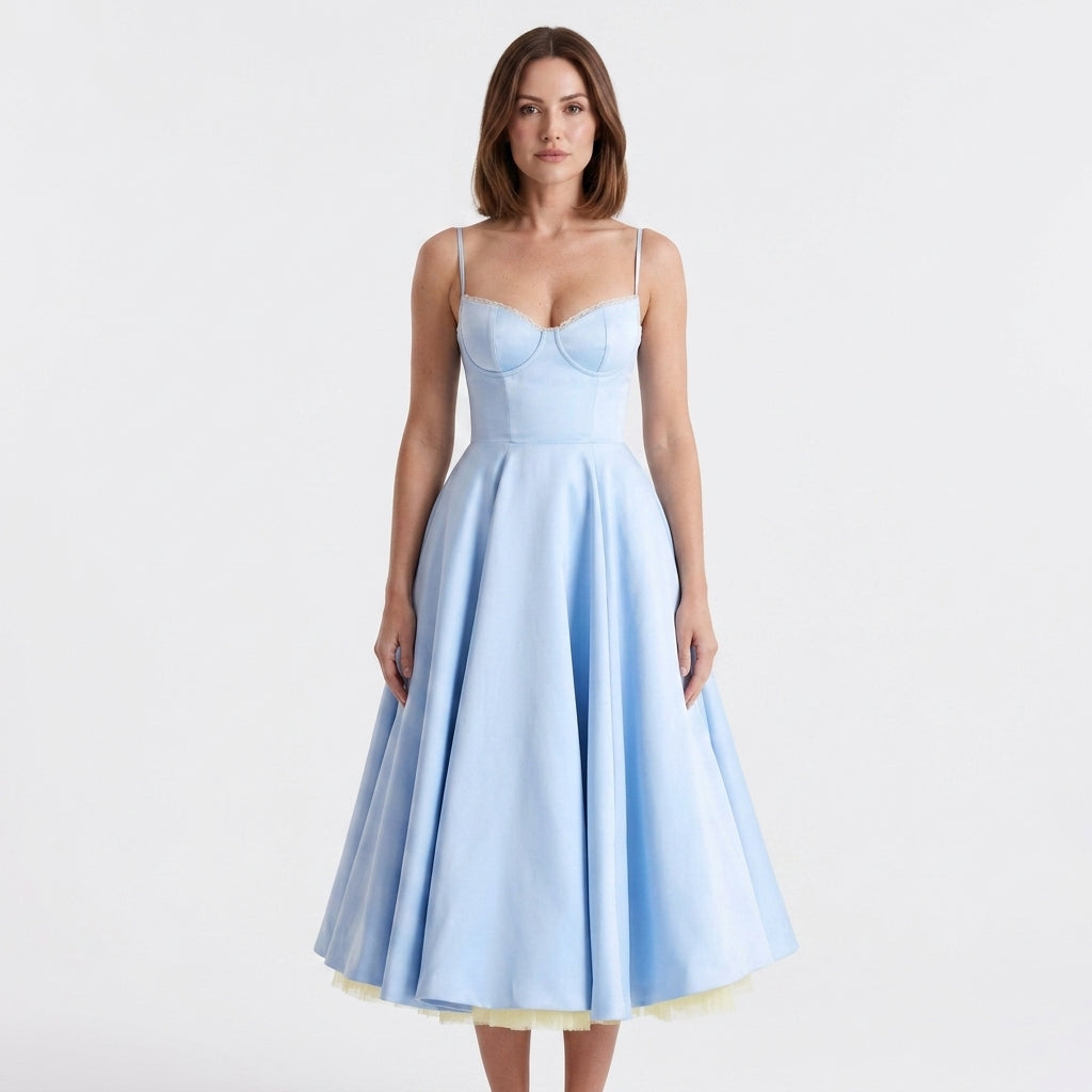 Stretch Day Dress With Hidden Pockets For Women