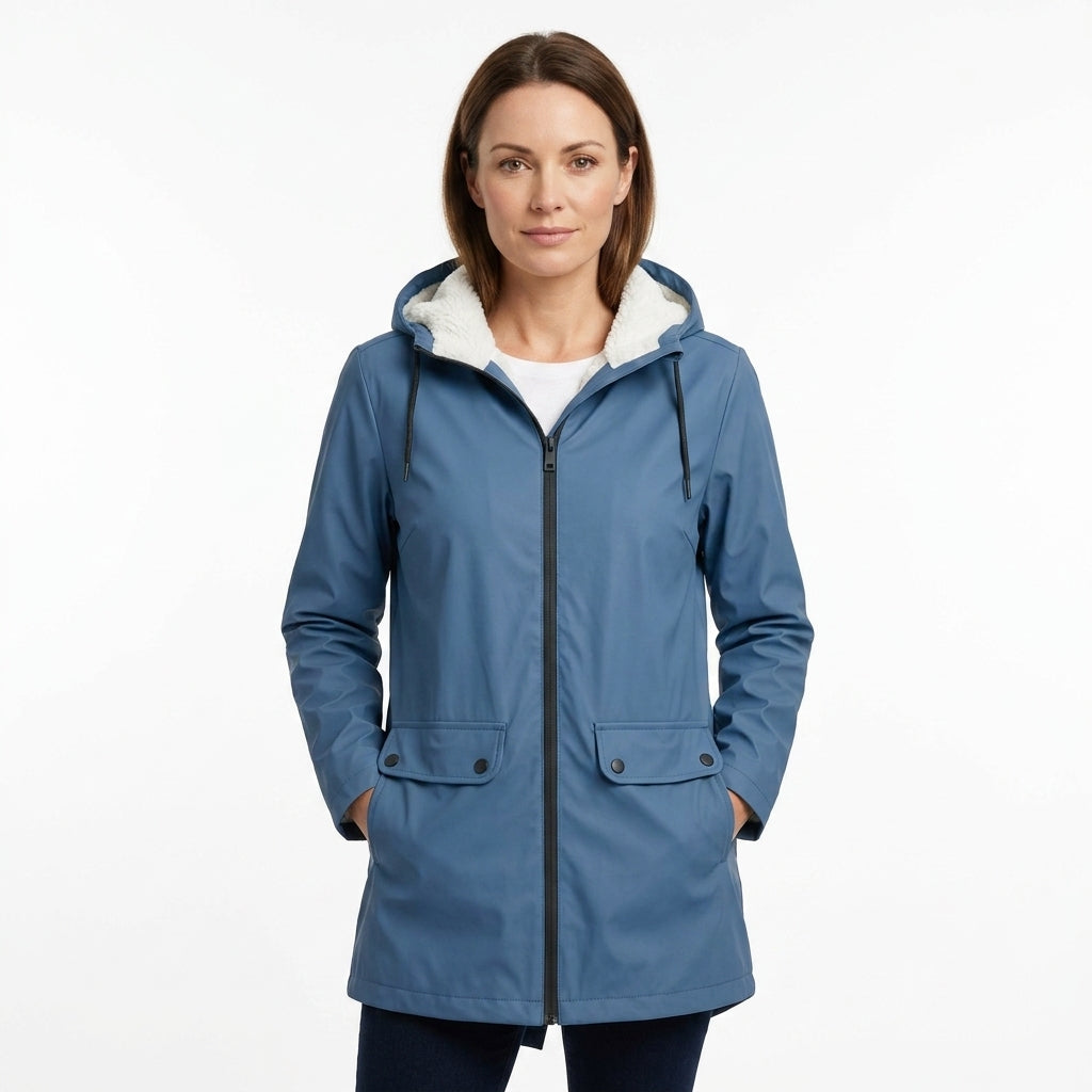 Faux Fur Lined Waterproof Puffer Jacket For Women