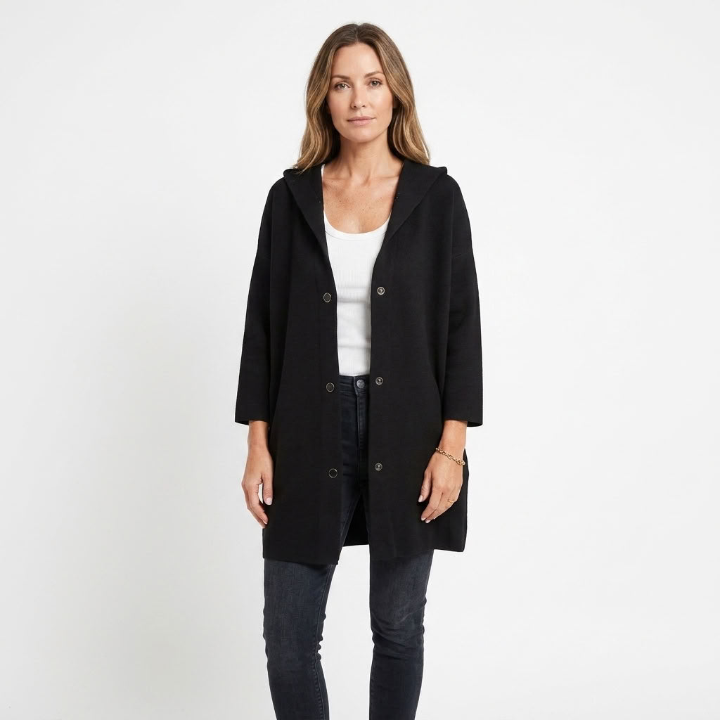 Belted Wool Blend Tailored Coat For Women