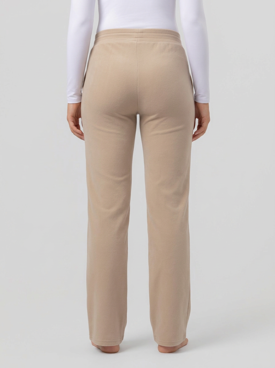 Women’s Relaxed Straight-Leg Sweatpants With Satin Waist Tie