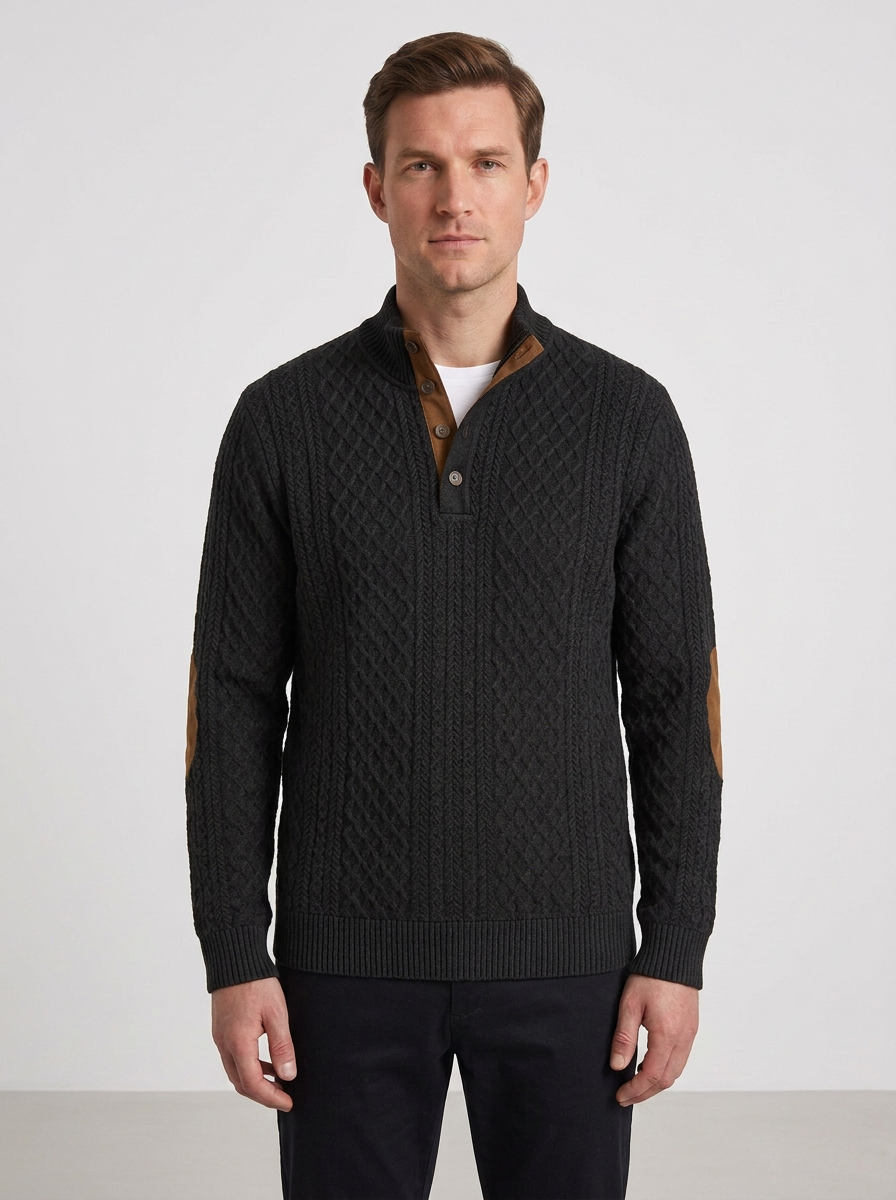 Soft-Feel High-Collar Pullover For Everyday Layering
