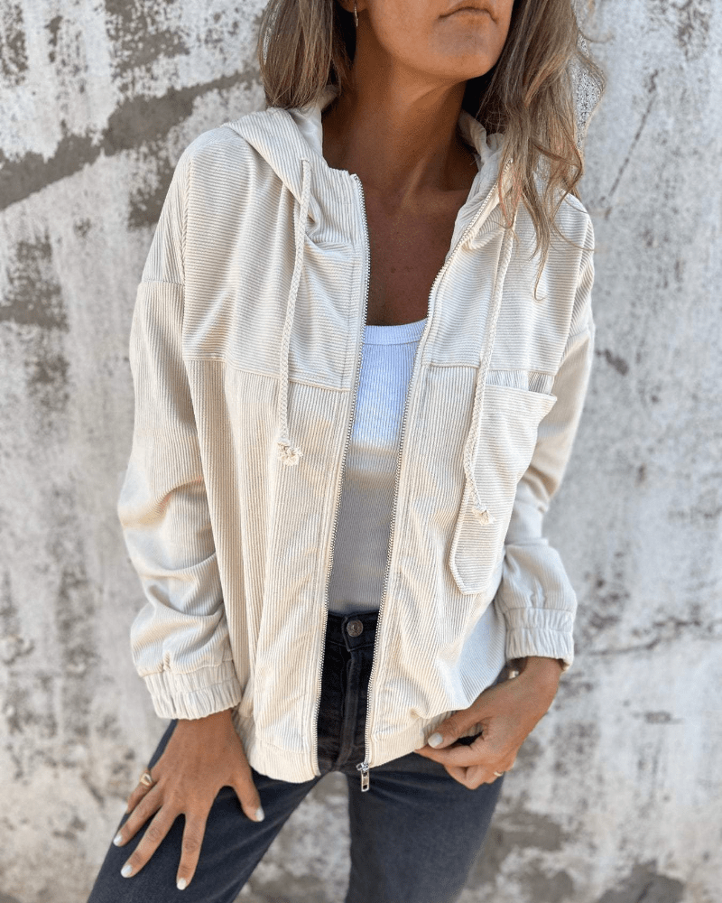 Agata | Kurtka Sztruksowa na Zamek - Kup online w Loafis